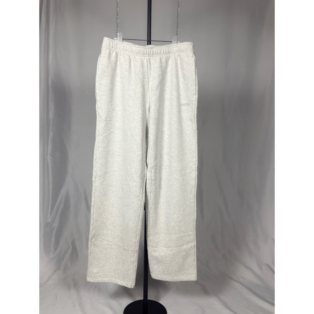 Aritzia Cozy Sweatfleece Mega Straight Sweatpants M Heather Cloud White Gray